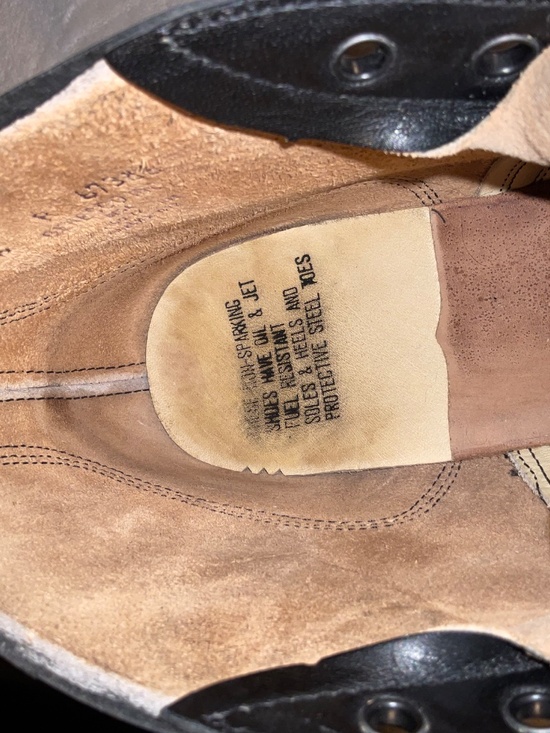 VTG-1972 Air Force steel toed flight boots-leather jet fuel non-sparking 9.5 R main image 7